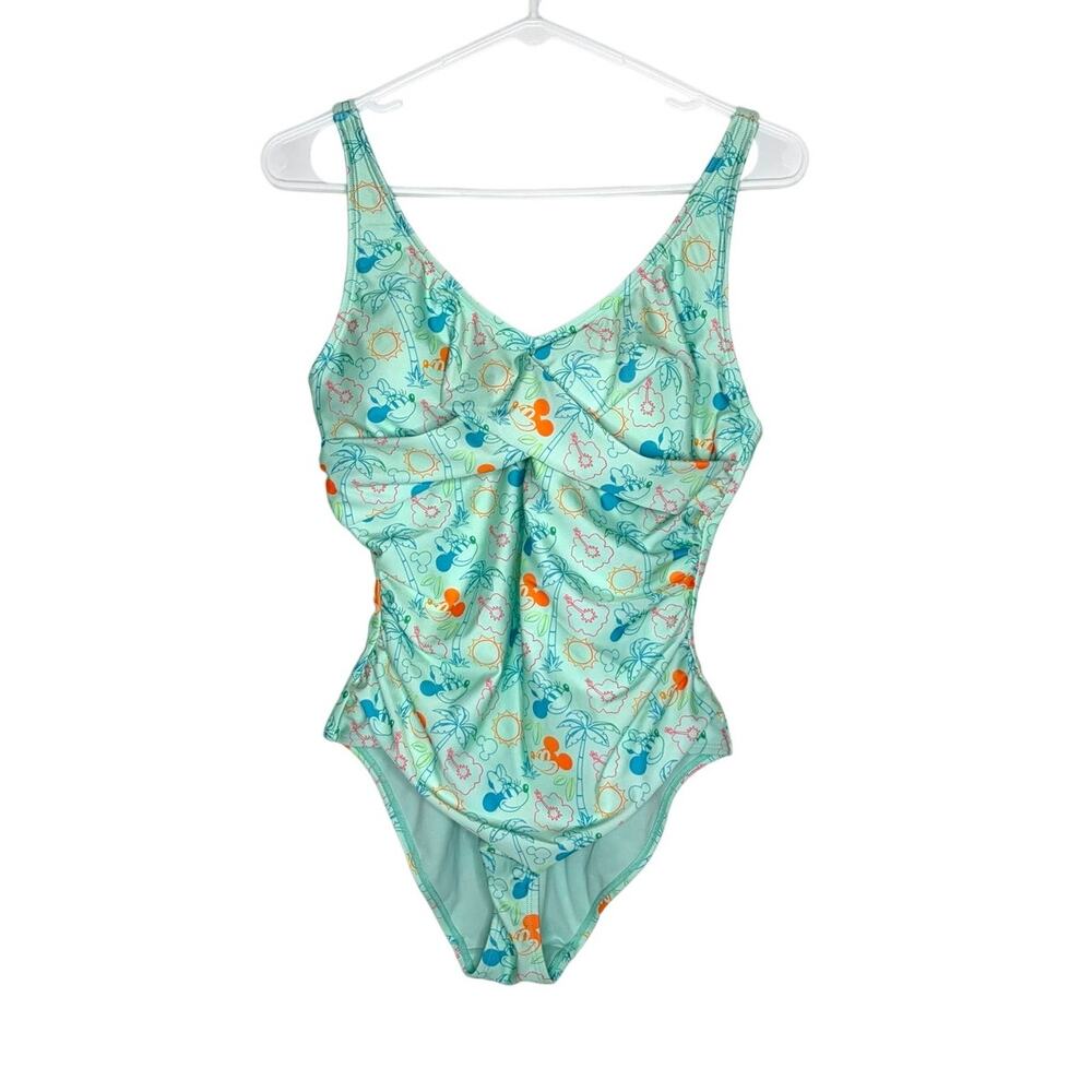 Disney Minnie Mouse Tropical Swimsuit Sz M Beach Cruise Vacation Resort Pool EUC